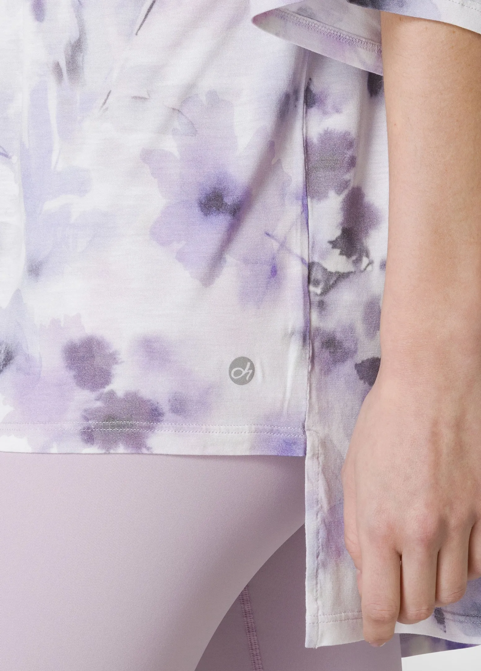 DEHA Top & T-Shirts*T-Shirt Yoga Maxi Stampata Viola