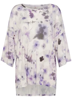 DEHA Top & T-Shirts*T-Shirt Yoga Maxi Stampata Viola