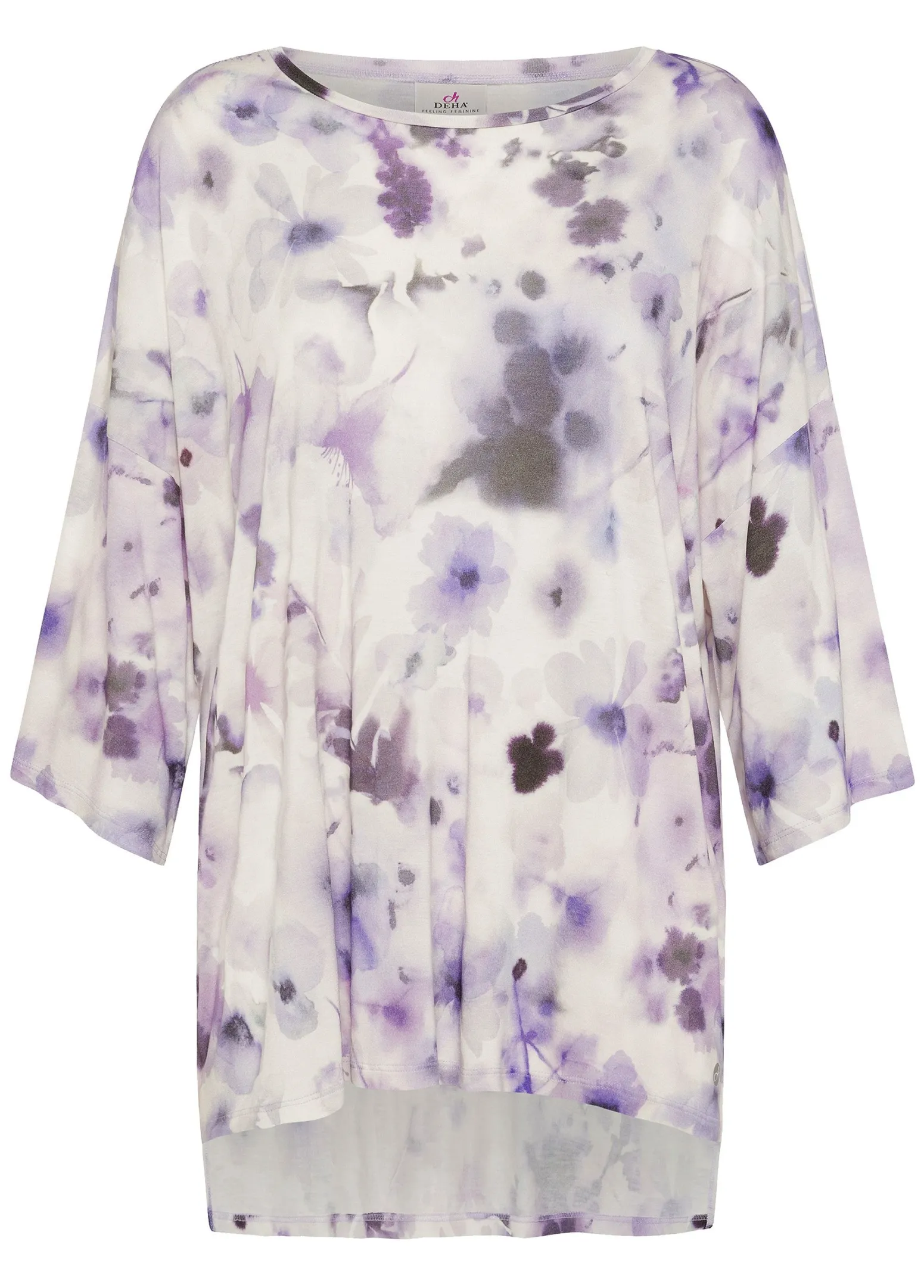 DEHA Top & T-Shirts*T-Shirt Yoga Maxi Stampata Viola
